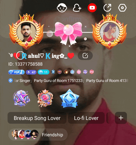 a screenshot of rahul king 's profile on a social media platform