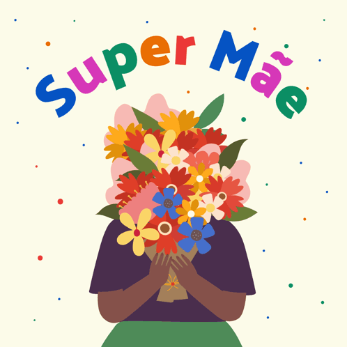Super Mãe Feliz Dia Das Mães GIF - Super Mãe Feliz Dia Das Mães Flores GIFs