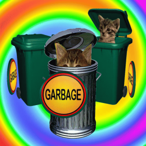 Garbage Rubbish GIF - Garbage Rubbish Kittens GIFs