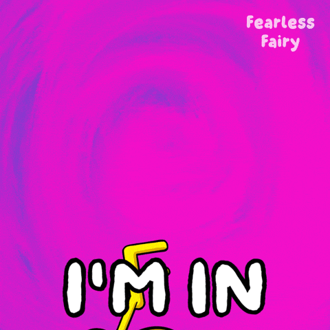a cartoon of a fairy with the words " i 'm in " below it