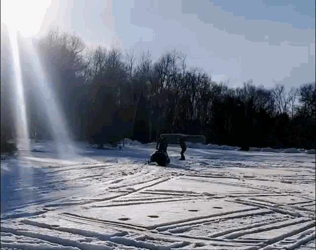 Wipeout Skijoring GIF - Wipeout Skijoring Snowmobile GIFs