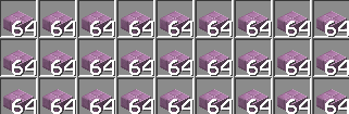 a row of purple blocks with the numbers 64 64 64 64 64 64 64 64 64 64 64 64 64 64 64 64 64 64 64 64 64