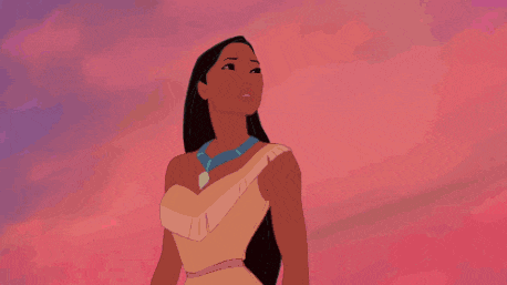 a pixel art of a person on a cliff with a pink sky in the background