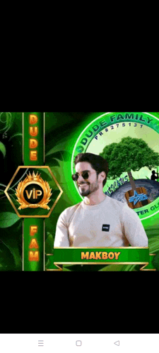 a picture of a man with the name makboy