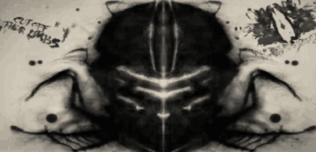 a black and white drawing with the words cut off their corpse written on it