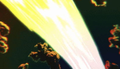a pixel art drawing of a beam of light coming out of the sky