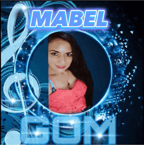 a picture of a woman with the name mabel on the top
