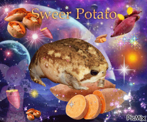 Sweet Potato Frog GIF - Sweet Potato Frog Frogs GIFs