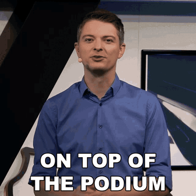 On Top Of The Podium Rene Butler GIF - On Top Of The Podium Rene Butler Overtakegg GIFs