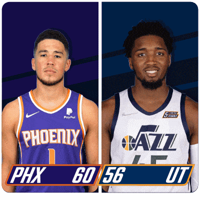 Phoenix Suns (60) Vs. Utah Jazz (56) Half-time Break GIF - Nba Basketball Nba 2021 GIFs