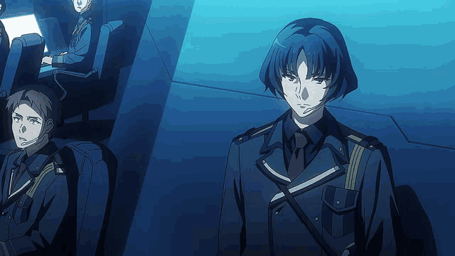 a man and a woman in military uniforms are standing in a room