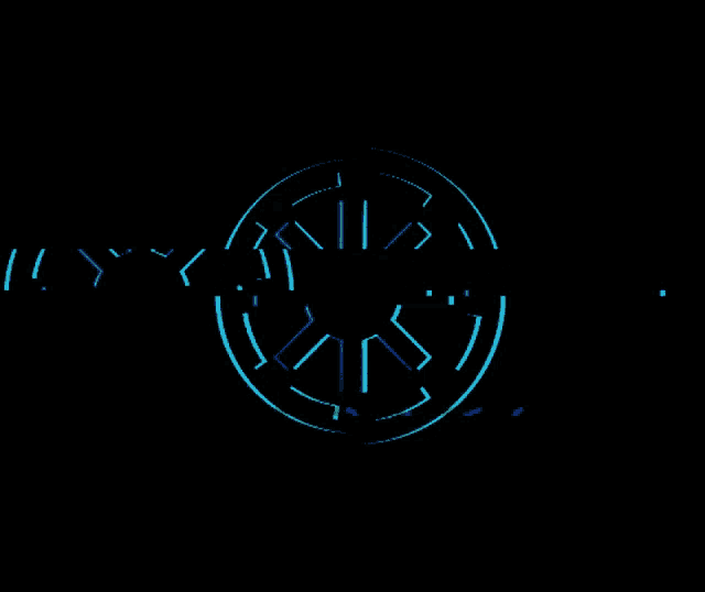 a black background with a blue and green circle