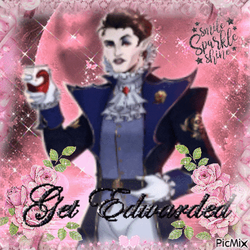 a picture of a vampire holding an apple and the words get edwarded