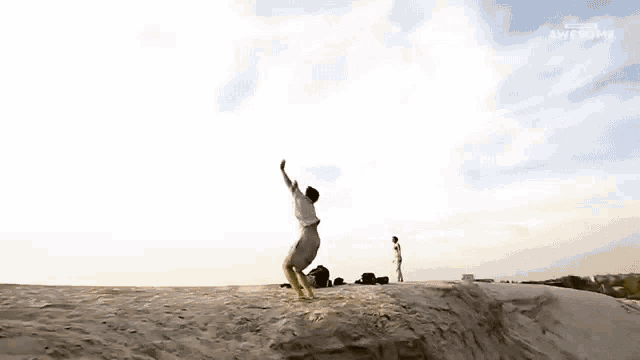 Somersault Fail People Are Awesome GIF
