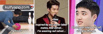 Aminspired By Our Junior Label-mates, Red Velvet.I'M Wearing Red Velvet.Chanycol Says Alot Ofuseless Thingswhines30.Gif GIF - Aminspired By Our Junior Label-mates Red Velvet.I'M Wearing Red Velvet.Chanycol Says Alot Ofuseless Thingswhines30 Do Kyung-soo GIFs