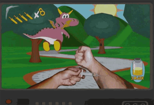 a cartoon of a dragon with the number 8 on the top