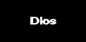 the word dios is on a black background with a red ball in the middle