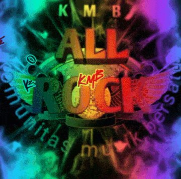 a colorful logo for all kmb rock