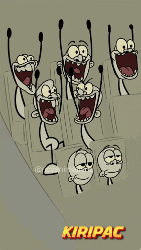 a cartoon of a man singing into a microphone with the word kiripac underneath it