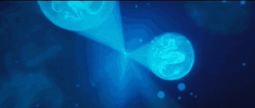 a blue sphere with a swirl pattern on it