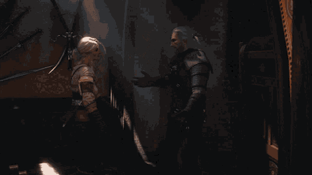 Hugging Ciri GIF - Hugging Ciri Geralt GIFs