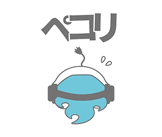 a cartoon drawing of a ghost wearing headphones with a plug coming out of it