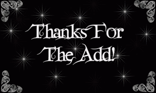 a sign that says thanks for the add