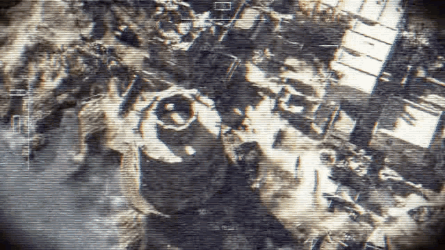 an aerial view of a city with a few buildings visible