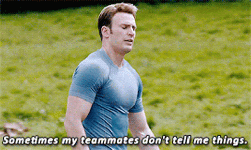 Captain America Teammates GIF - Captain America Teammates Teammates Dont Tell Me Things GIFs