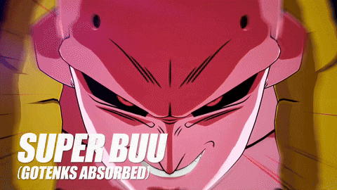 a poster for super buu gotenks absorbed from dragon ball
