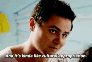a man says " and it 's kinda like cultural apropriation "