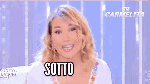 a picture of a woman with the words veramente sotto choc on the bottom