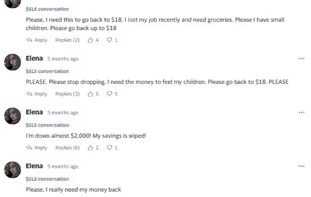 a screenshot of a facebook conversation between elena and a man