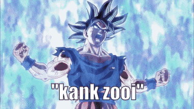 a picture of a cartoon character with the words " kank zooi " written on it