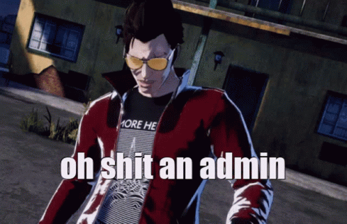 No More Hero No More Heroes GIF - No More Hero No More Heroes Oh Shit An Admin GIFs