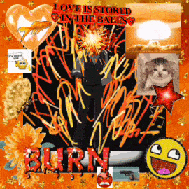 a collage of images with the words love is stored in the balls