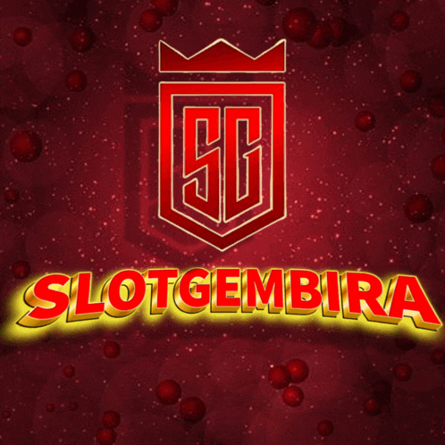 a red background with the words slotgembira in yellow letters