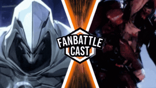 a poster for a fan battle cast featuring moon knight
