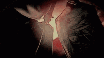 a man and a woman are standing next to each other in a dark room and kissing .
