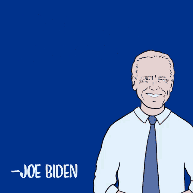 a cartoon of joe biden says i don t see red states or blue states