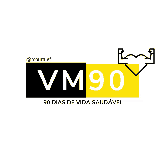 a black and yellow logo that says vm90 on it
