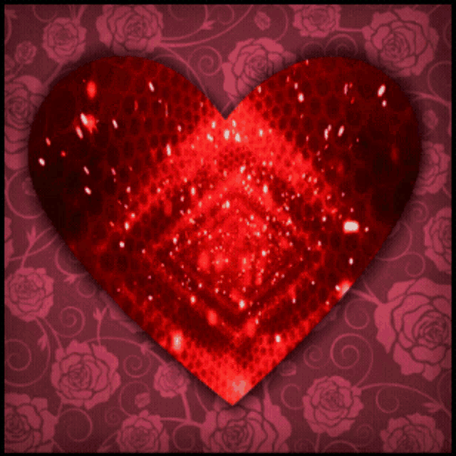 a red heart with the words shine on on it