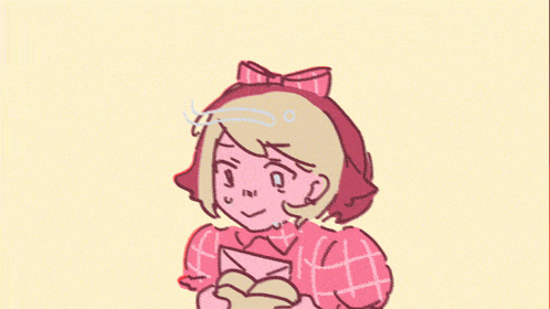 a cartoon drawing of a girl in a pink outfit