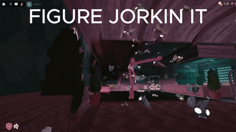 a screen shot of a video game with the words figure jorkin it