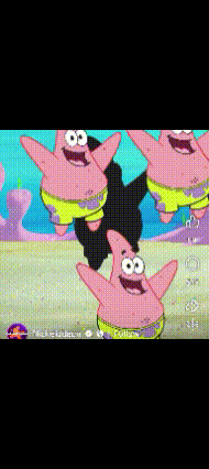 a group of spongebob and starfish are standing in the sand