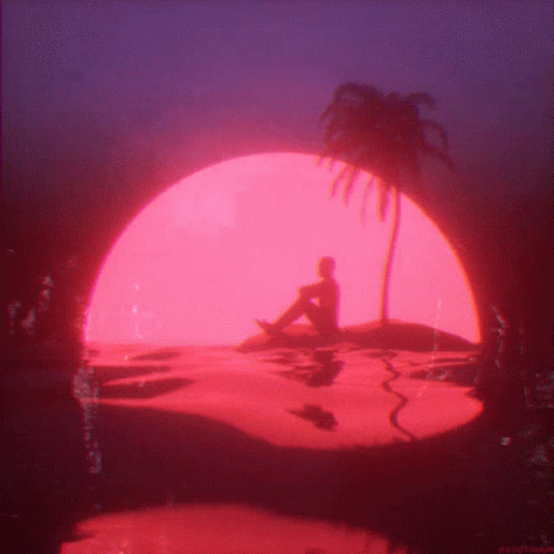 Sitting Down Sunset GIF - Sitting Down Sunset Ocean GIFs