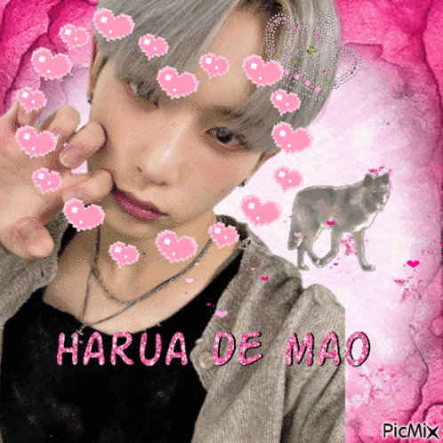 a picture of a person with the name harua de mao written on it