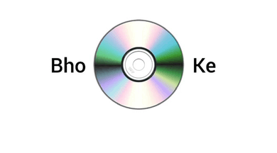 a cd with the words bho ke written below it
