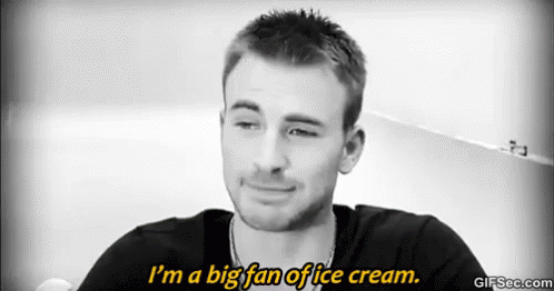 I'M A Big Fan Of Ice Cream GIF - Ice Cream Chris Evans GIFs