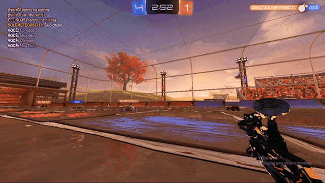 a computer screen shows a game being played and the time 2:52